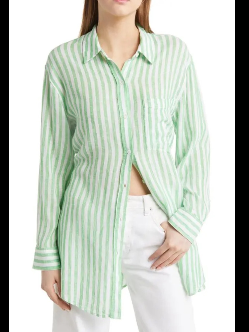 Rails linen blend Large button up